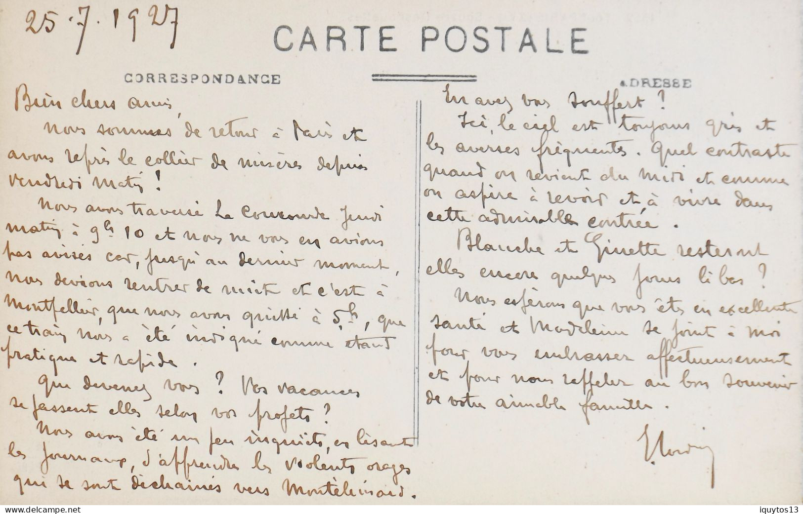 CPA. [75] > TOUT PARIS > N° 1552 - Square Desnouettes - (XVe Arrt.) - 1927 - Coll. F. Fleury - TBE - Paris (15)