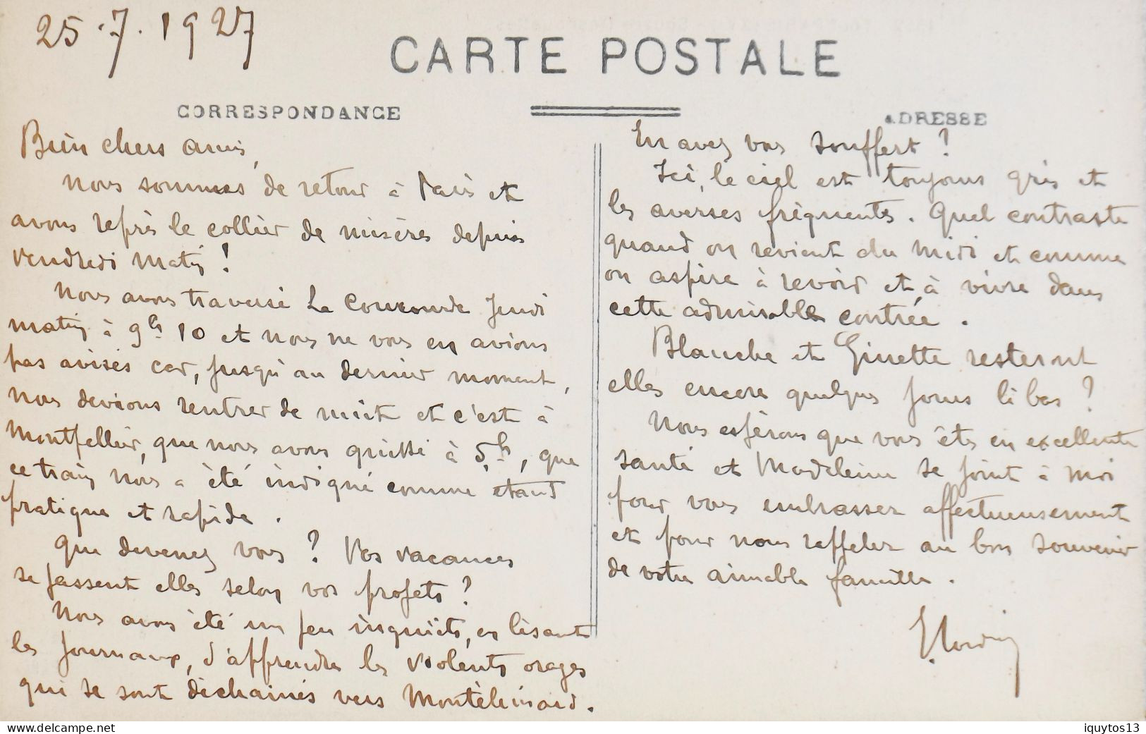 CPA. [75] > TOUT PARIS > N° 1552 - Square Desnouettes - (XVe Arrt.) - 1927 - Coll. F. Fleury - TBE - Arrondissement: 15