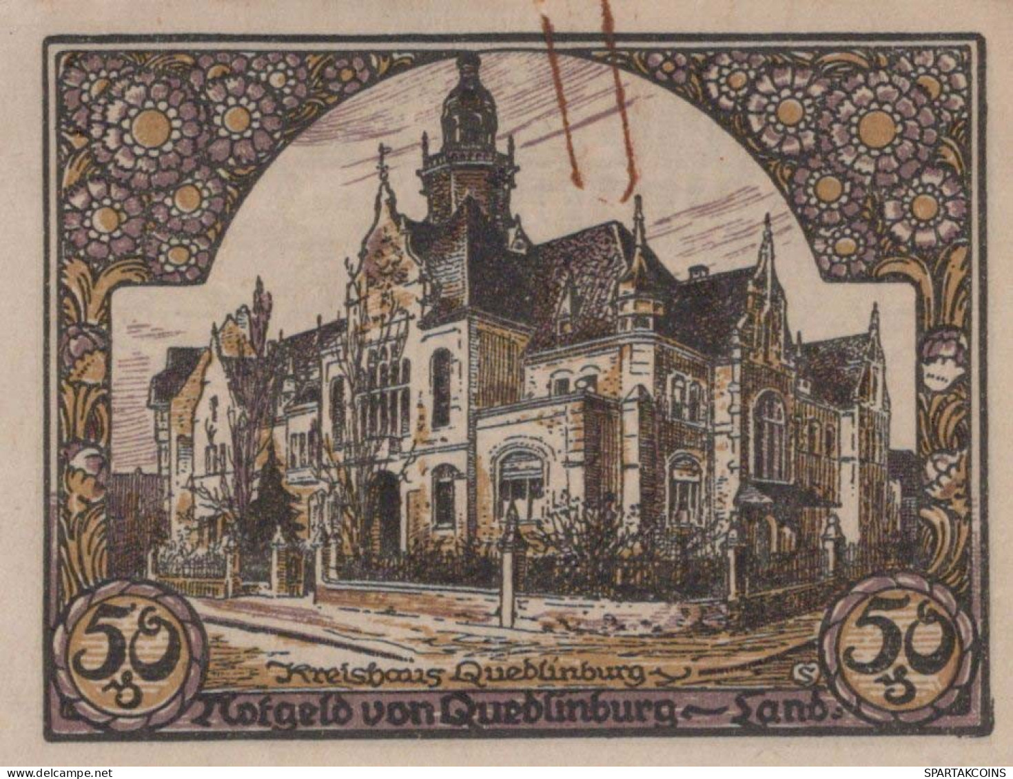 50 PFENNIG 1914-1924 Stadt QUEDLINBURG-LAND Saxony UNC DEUTSCHLAND #PC340 - [11] Emissions Locales