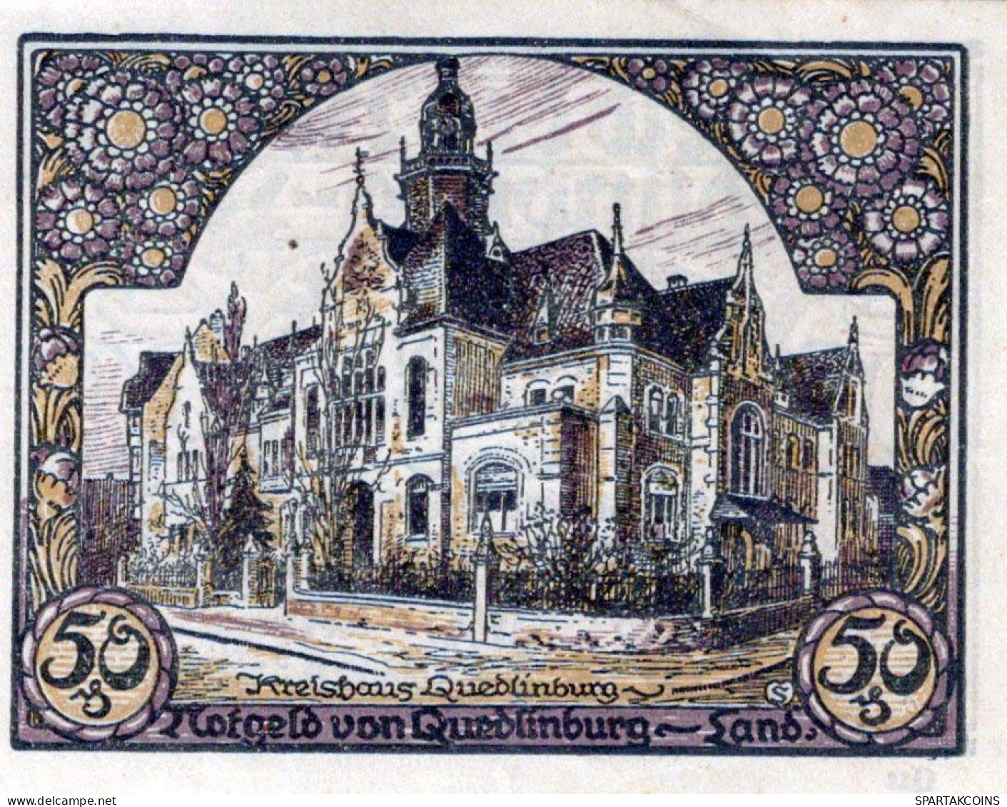 50 PFENNIG 1914-1924 Stadt QUEDLINBURG-LAND Saxony UNC DEUTSCHLAND #PB845 - [11] Emissions Locales