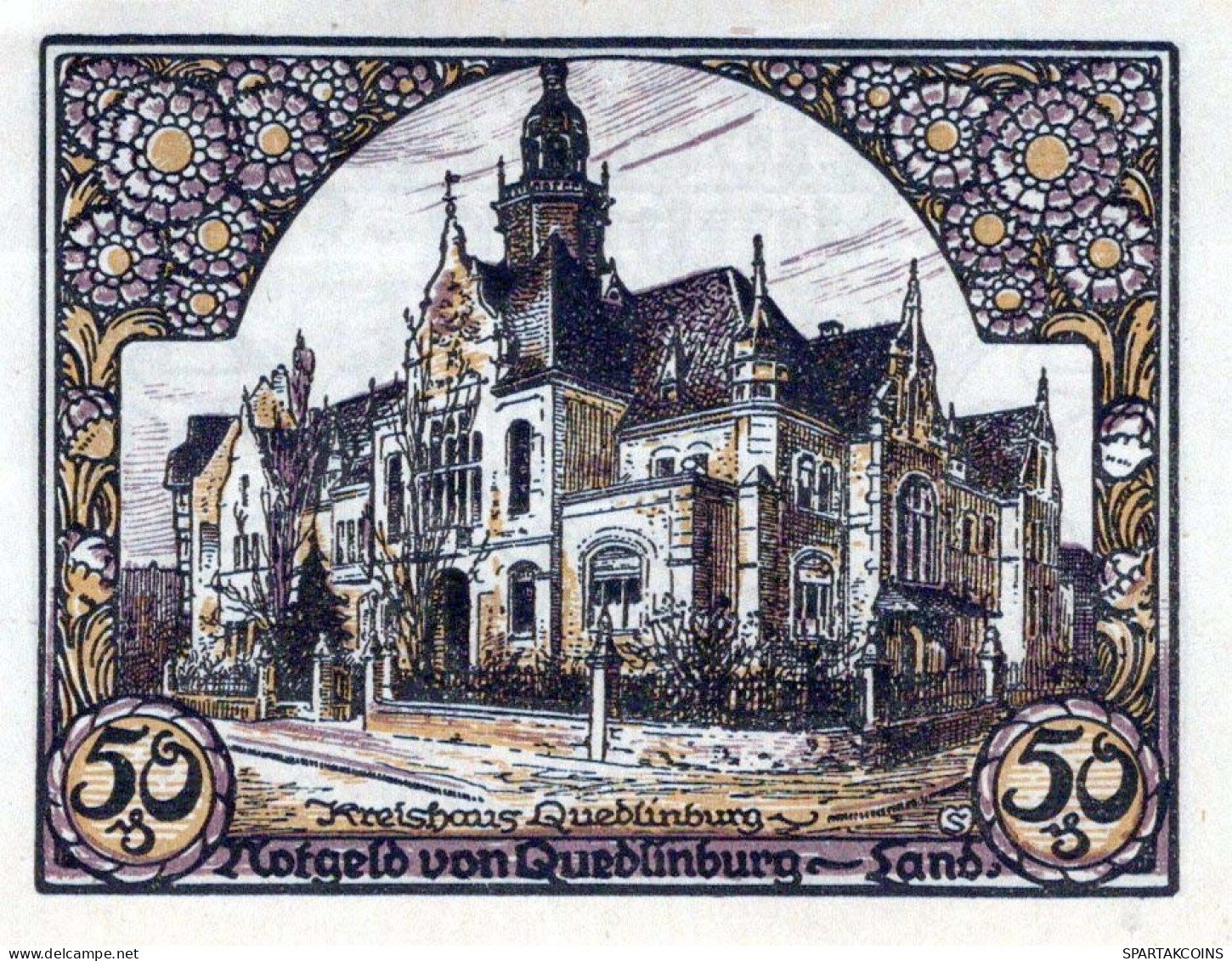 50 PFENNIG 1914-1924 Stadt QUEDLINBURG-LAND Saxony UNC DEUTSCHLAND #PB846 - [11] Emissions Locales