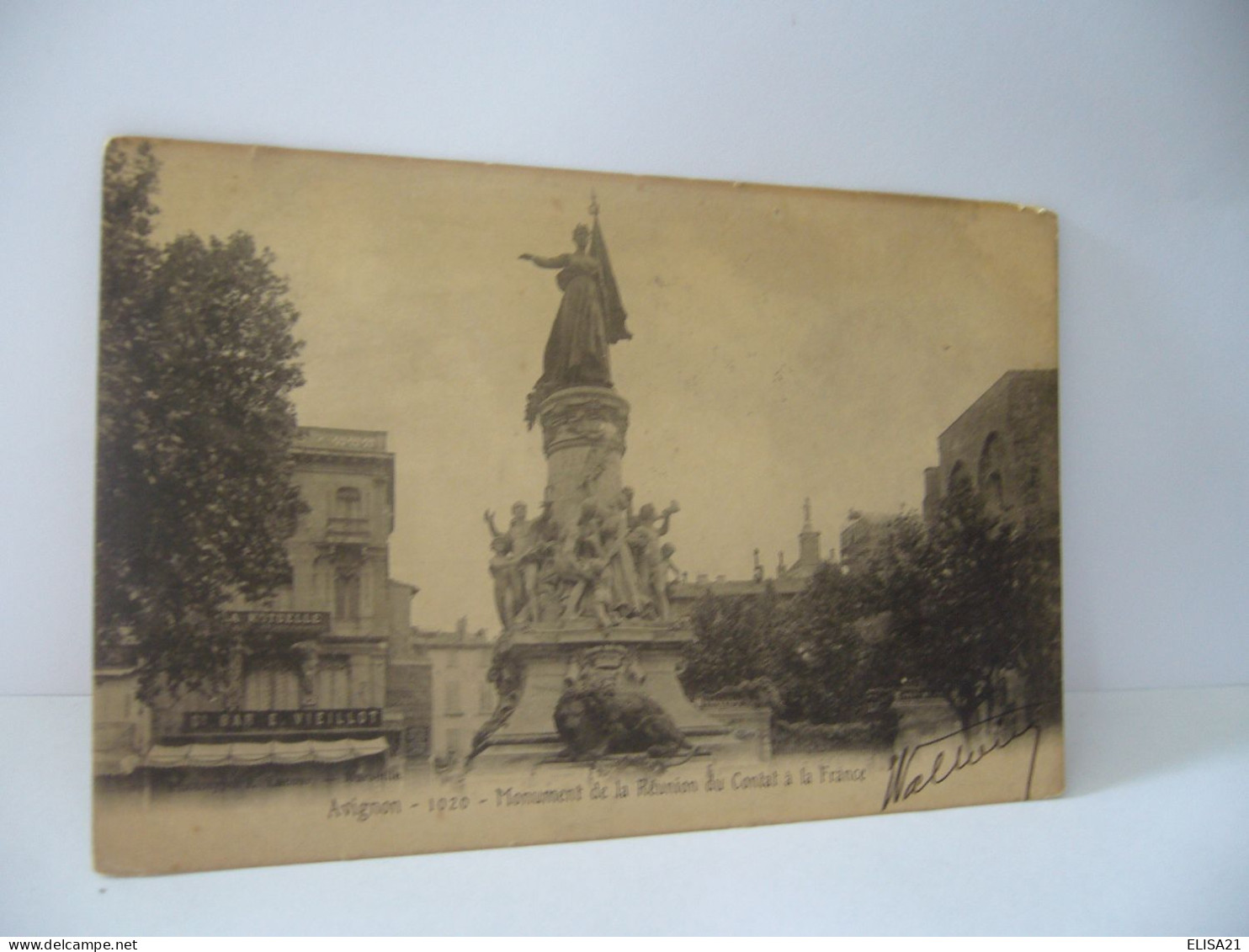 AVIGNON 84 VAUCLUSE MONUMENT DU CENTENAIRE DE LA REUNION DU COMTA A LA FRANCE CPA 1903 - Avignon