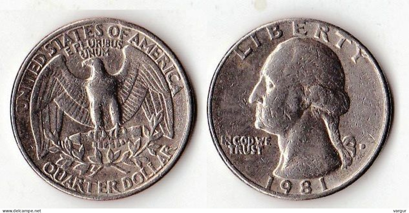 USA 1981. Quarter Dollar Coin, Km#164a, XF - 1932-1998: Washington