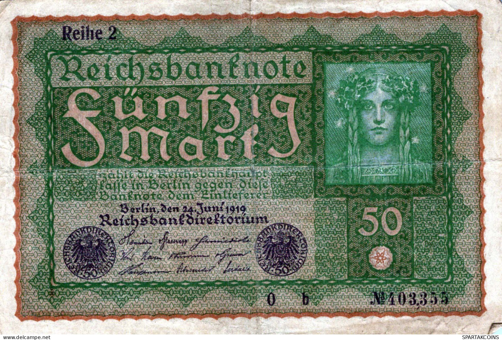 50 MARK 1919 Stadt BERLIN DEUTSCHLAND Papiergeld Banknote #PL259 - Lokale Ausgaben