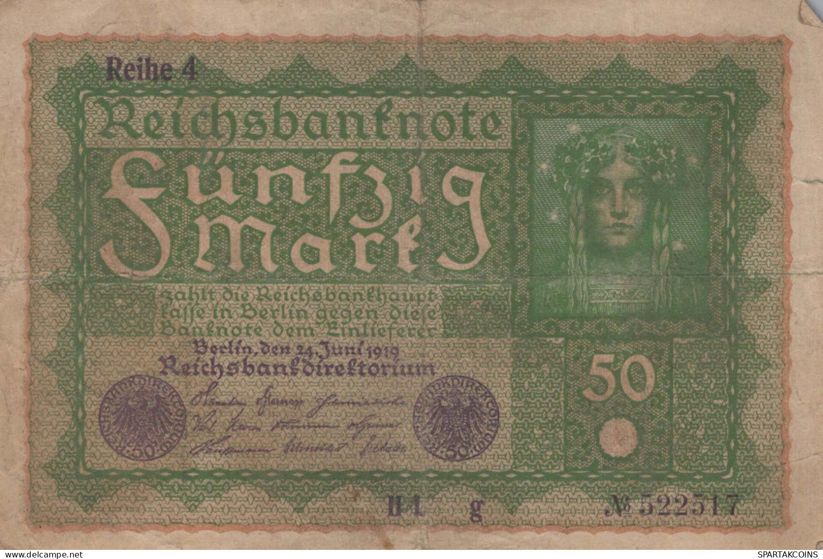 50 MARK 1919 Stadt BERLIN DEUTSCHLAND Papiergeld Banknote #PL256 - Lokale Ausgaben