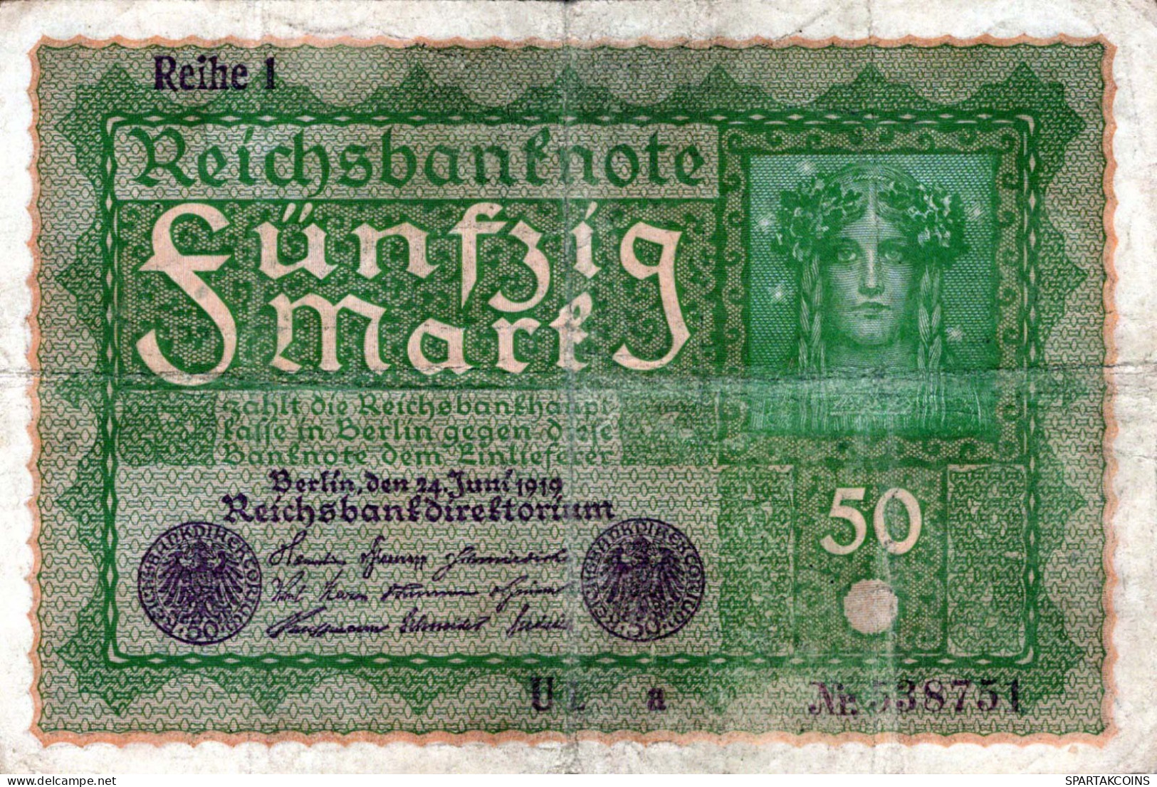 50 MARK 1919 Stadt BERLIN DEUTSCHLAND Papiergeld Banknote #PL260 - Lokale Ausgaben