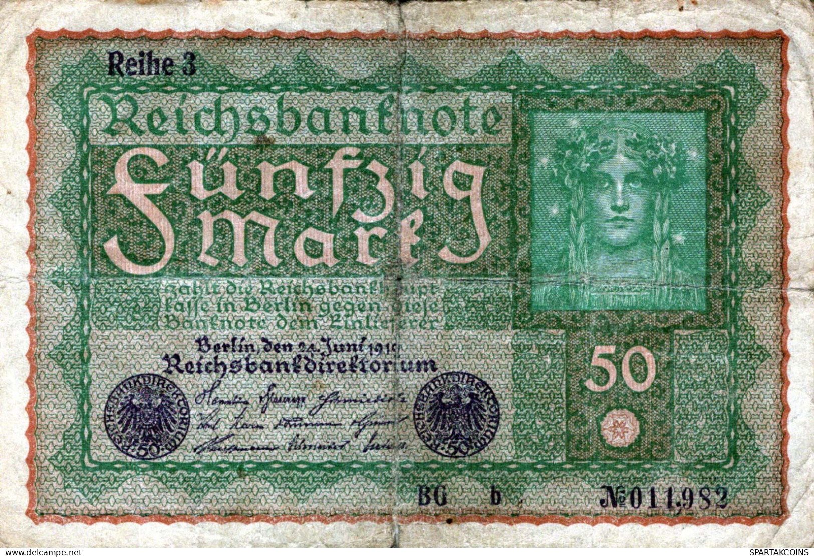 50 MARK 1919 Stadt BERLIN DEUTSCHLAND Papiergeld Banknote #PL061 - Lokale Ausgaben