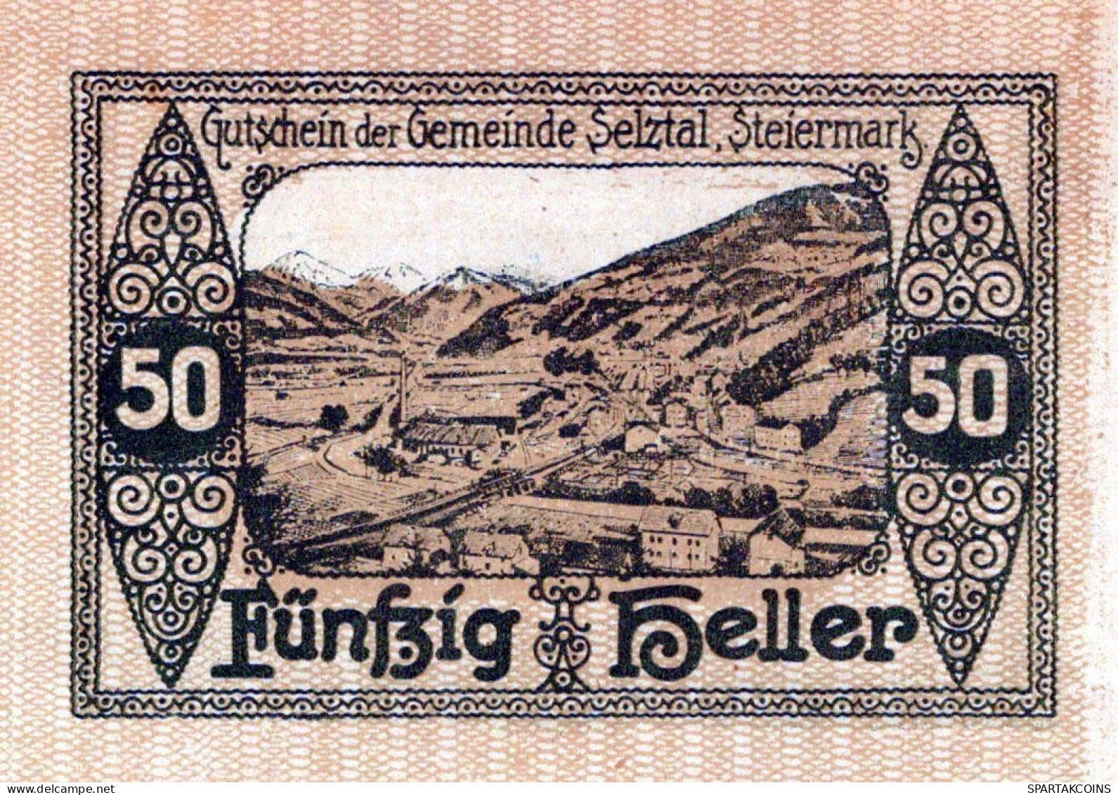 50 HELLER Stadt SELZTAL Styria UNC Österreich Notgeld Banknote #PJ215 - Lokale Ausgaben