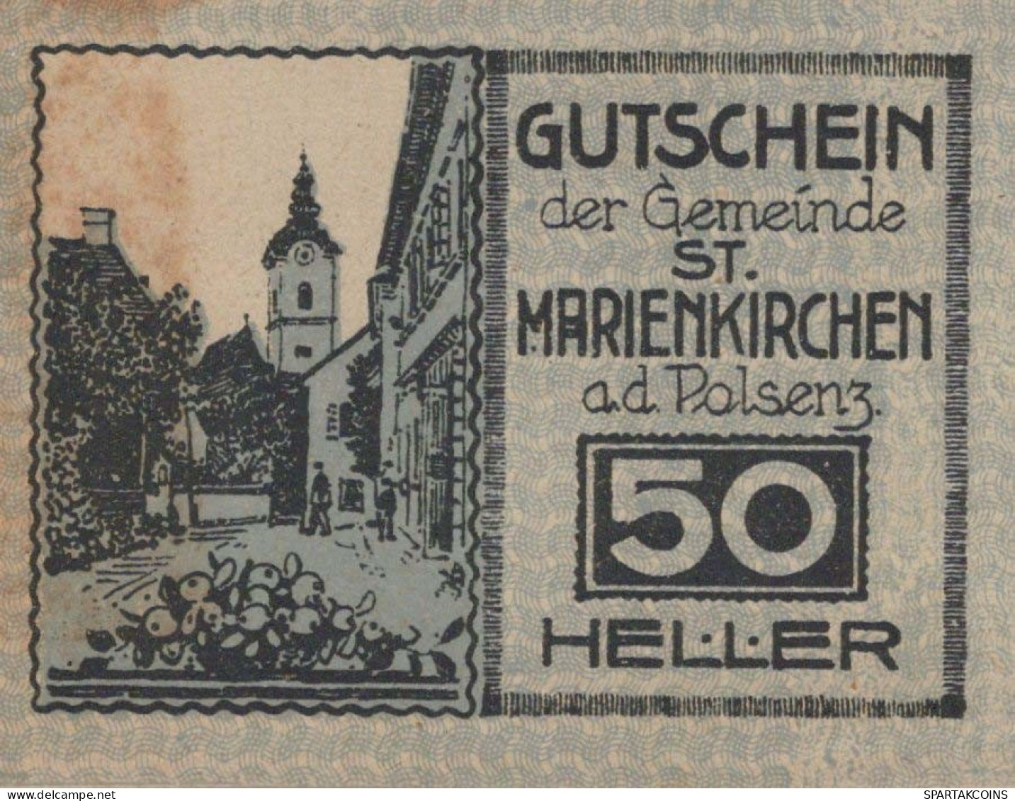 50 HELLER SANKT MARIENKIRCHEN AN DER POLSENZ Oberösterreich Österreich #PJ240 - Lokale Ausgaben