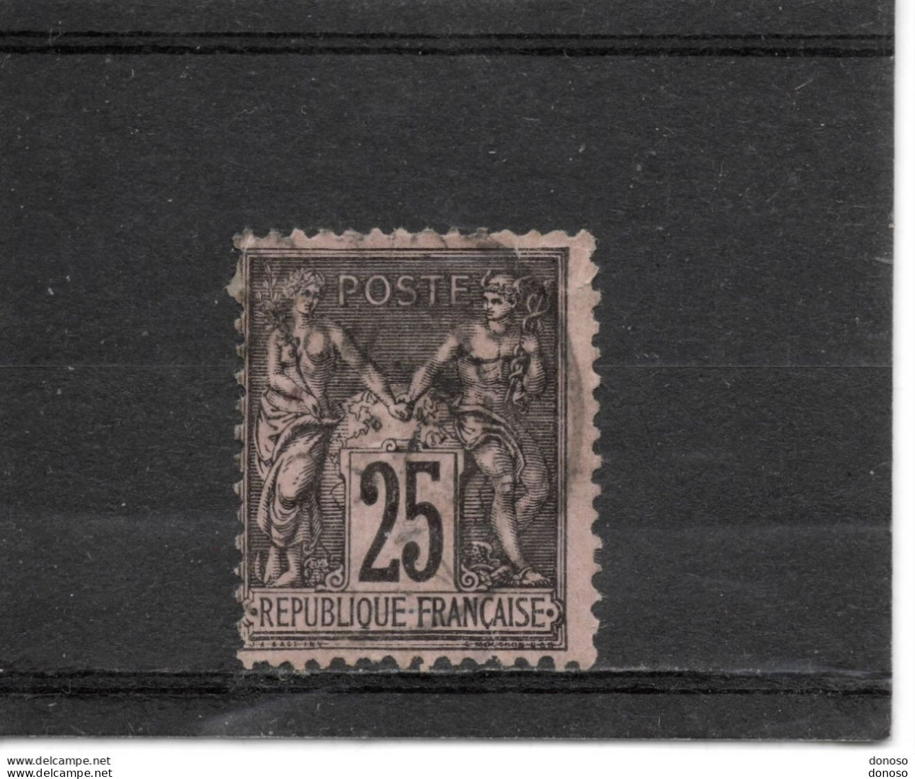 FRANCE 1884 SAGE Yvert 97 Oblitéré Piquage Décalé - 1876-1898 Sage (Type II)