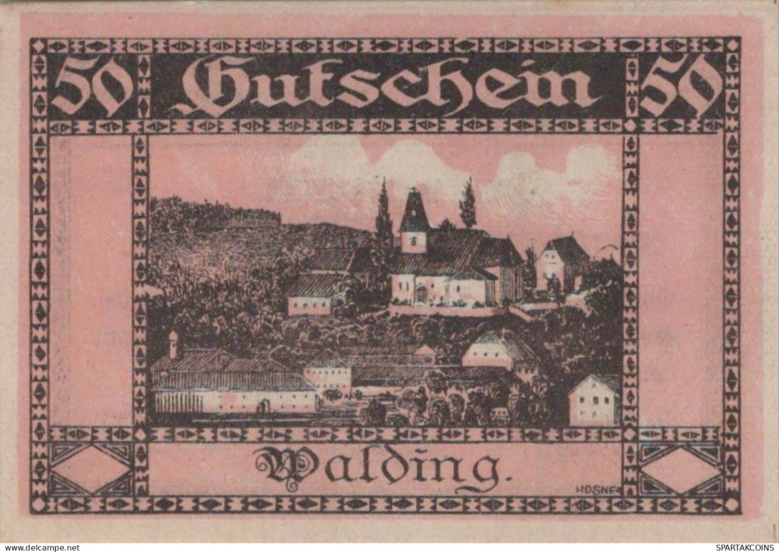 50 HELLER 1920 Stadt WALDING Oberösterreich Österreich UNC Österreich Notgeld #PH076 - [11] Lokale Uitgaven