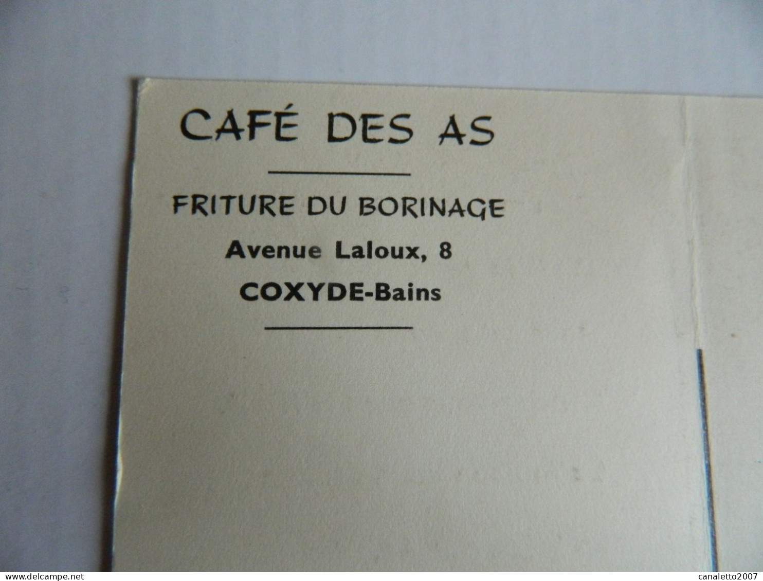 COXYDE +FRAMERIES : CAFE DES 4 AS FRITURE AVENUE LALOUX 8 CHEZ HUPEZ BIERE LES 4 AS - Koksijde