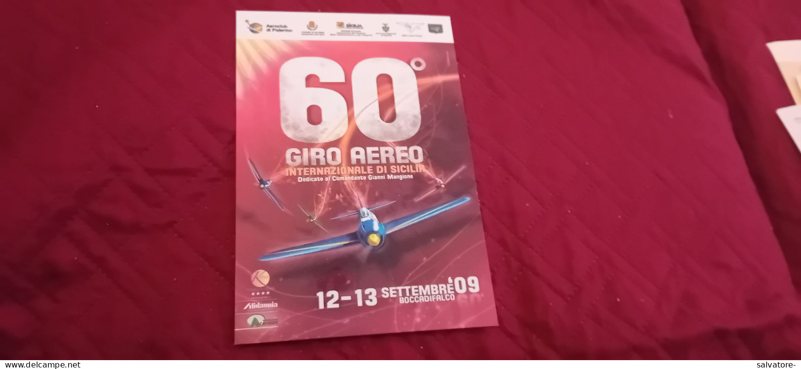 CARTOLINA 61° GIRO AEREO INTERNAZIONALE DI SICILIA - 1946-....: Ere Moderne