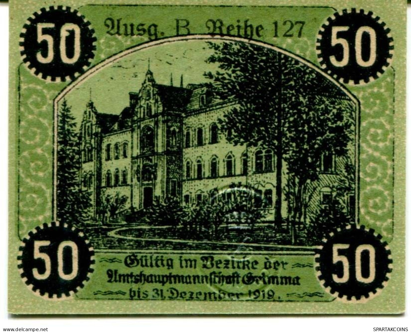 50 PFENNIG 1918 Stadt GRIMMA Saxony DEUTSCHLAND Notgeld Papiergeld Banknote #PL612 - [11] Emissions Locales