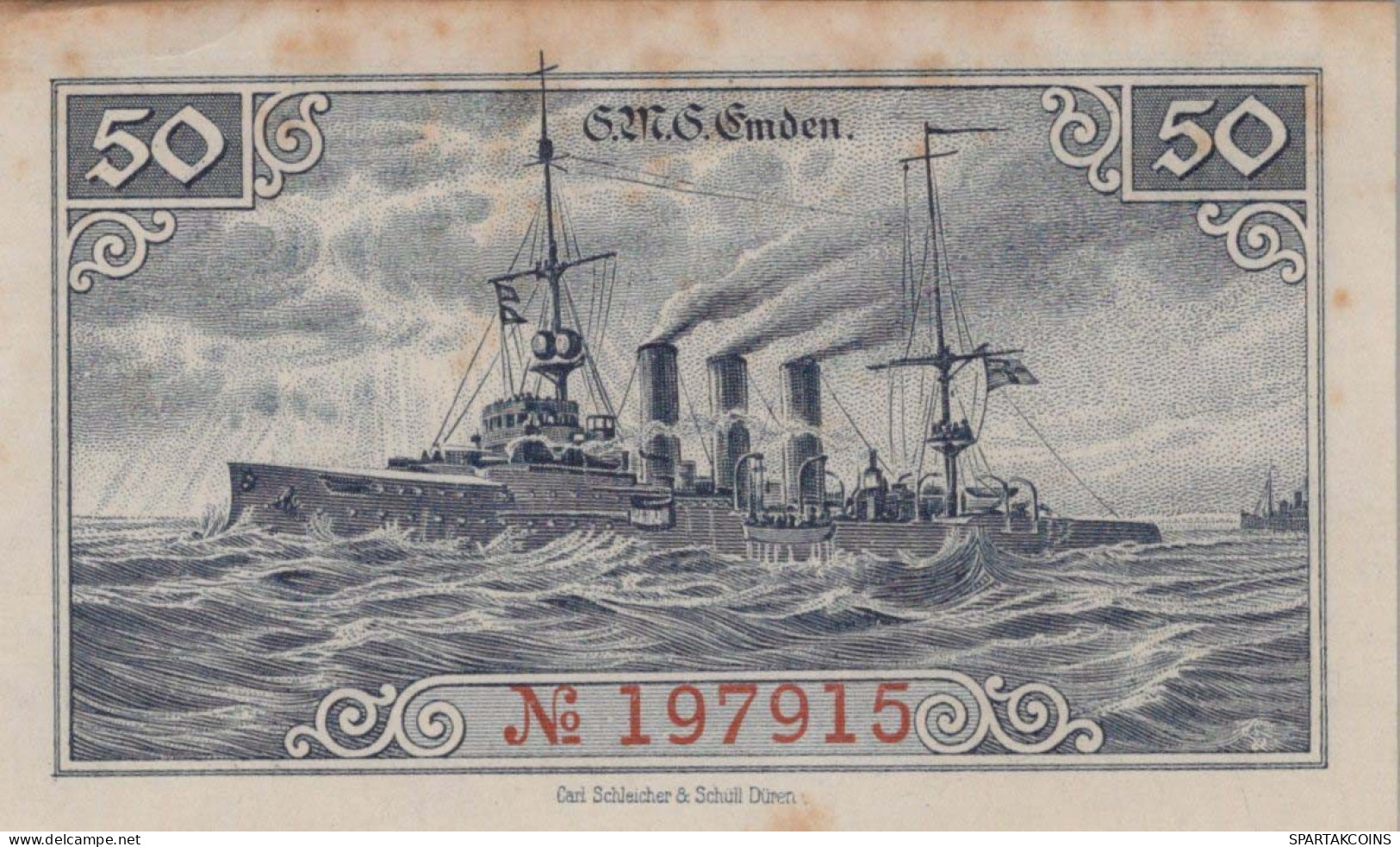 50 PFENNIG 1918 Stadt EMDEN Hanover UNC DEUTSCHLAND Notgeld Banknote #PI536 - [11] Emissions Locales