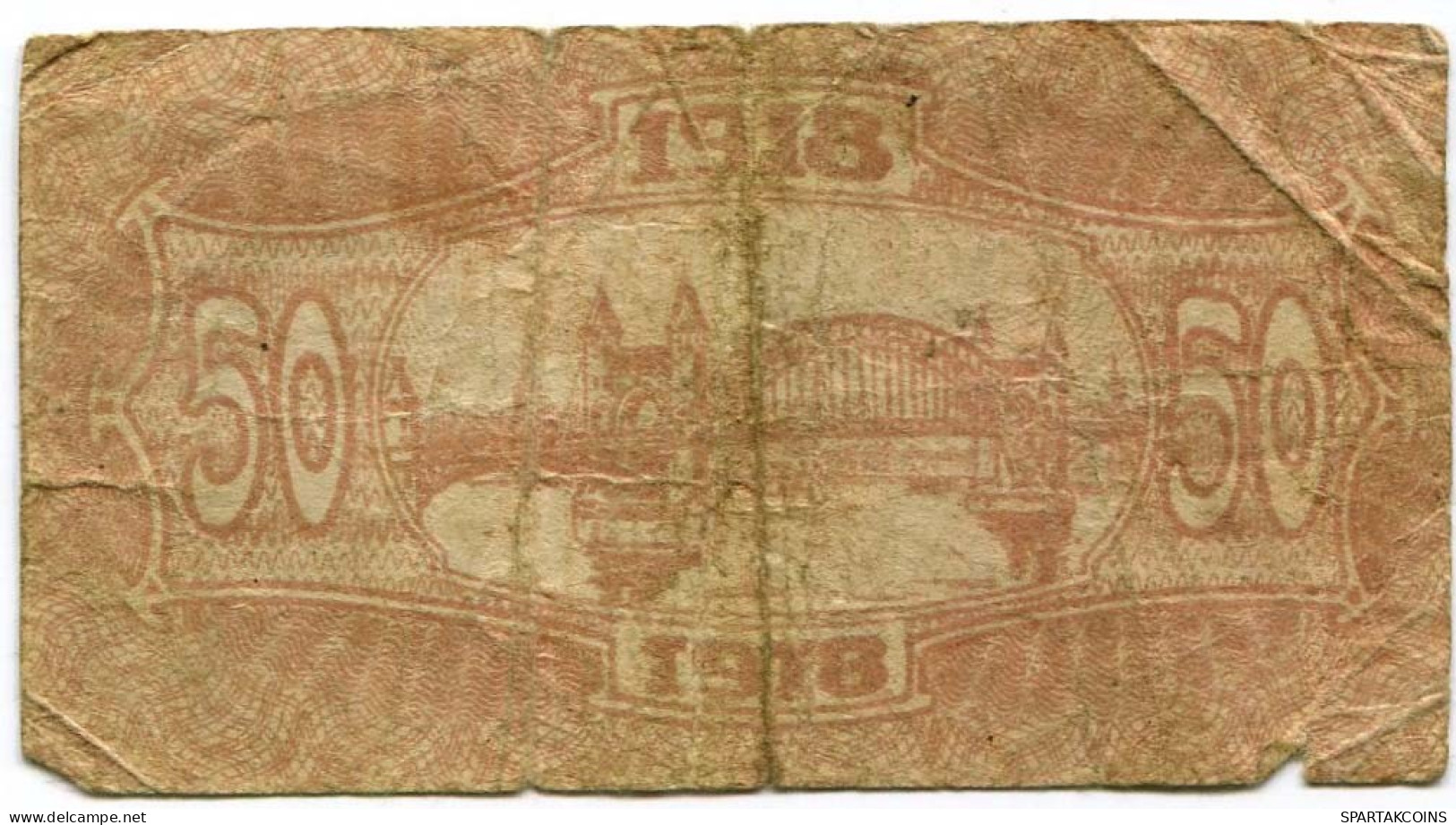 50 PFENNIG 1918 Stadt BONN AND SIEGKREIS Rhine DEUTSCHLAND Notgeld Papiergeld Banknote #PL852 - [11] Emissions Locales