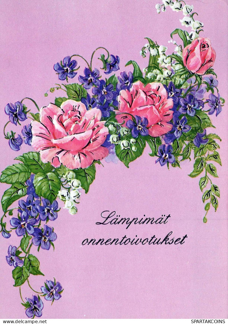 FLOWERS Vintage Postcard CPSM #PAS072.GB - Fleurs