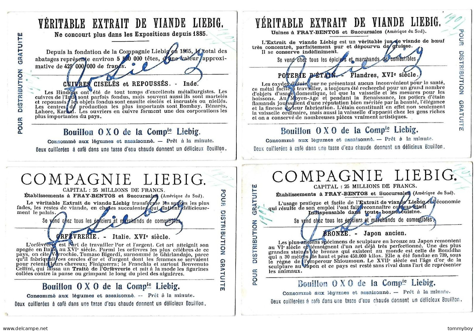 S 879, Liebig 6 Cards, L'art Dans L'industrie Des Métaux (ref B23) - Liebig