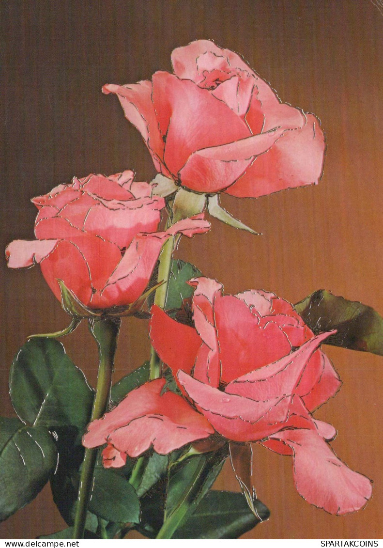 FLOWERS Vintage Postcard CPSM #PAR951.GB - Fleurs