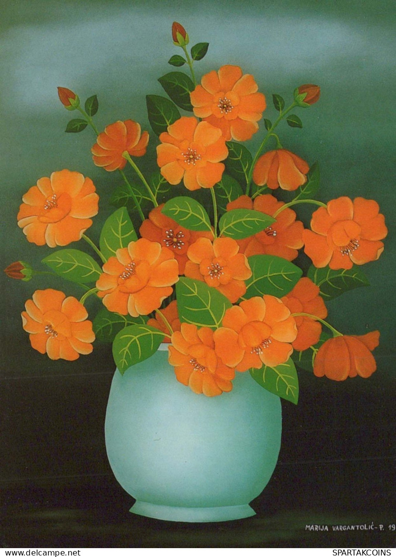FLOWERS Vintage Postcard CPSM #PAR351.GB - Fleurs