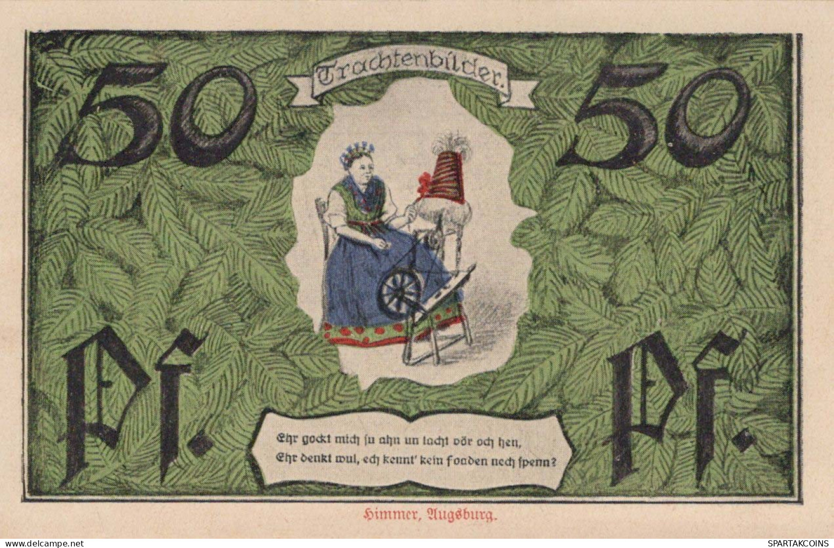 50 PFENNIG 1921 Stadt ERFURT Saxony UNC DEUTSCHLAND Notgeld Banknote #PB318 - Lokale Ausgaben