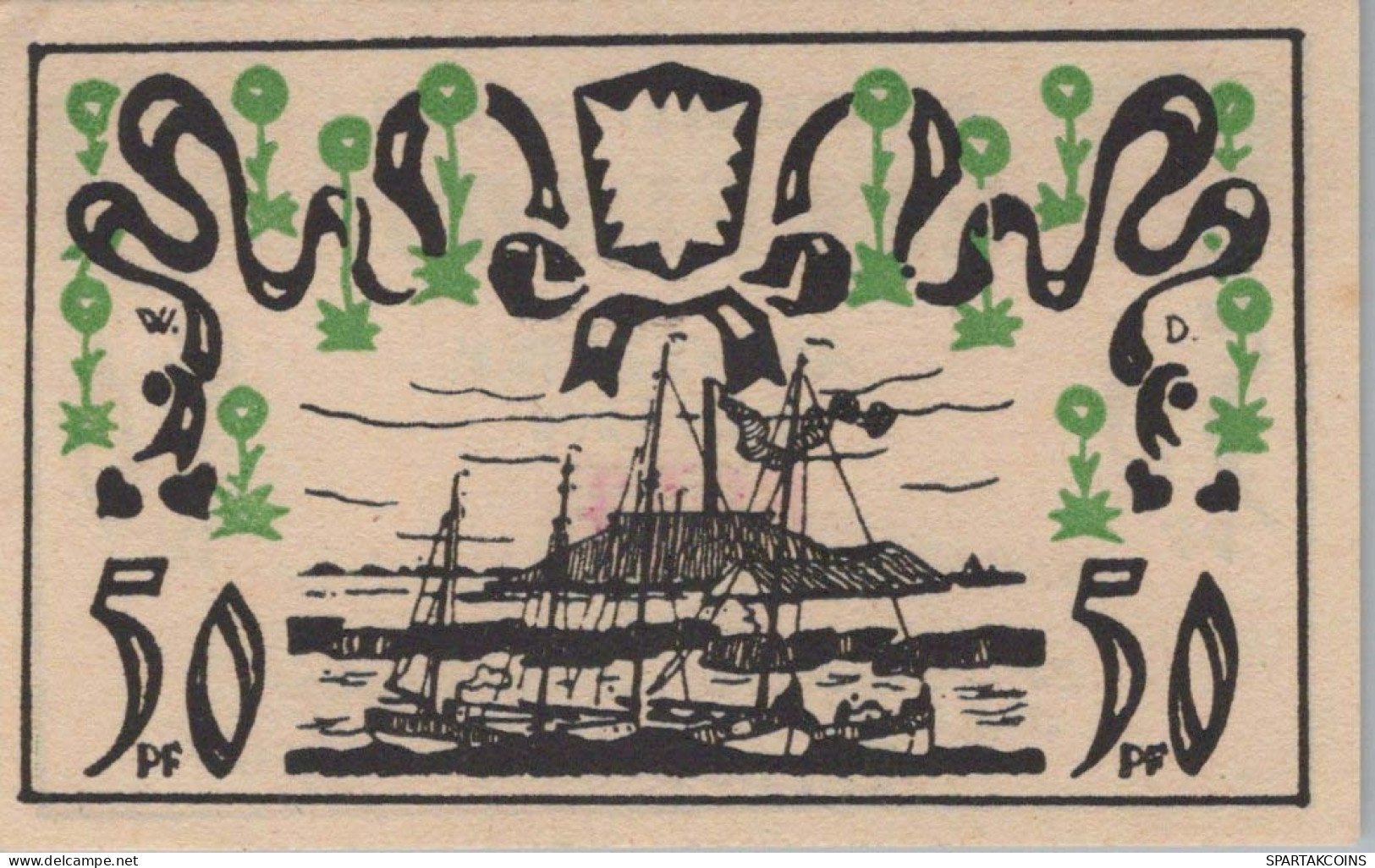 50 PFENNIG 1921 Stadt ELLERHOOP Schleswig-Holstein UNC DEUTSCHLAND #PB180 - [11] Local Banknote Issues