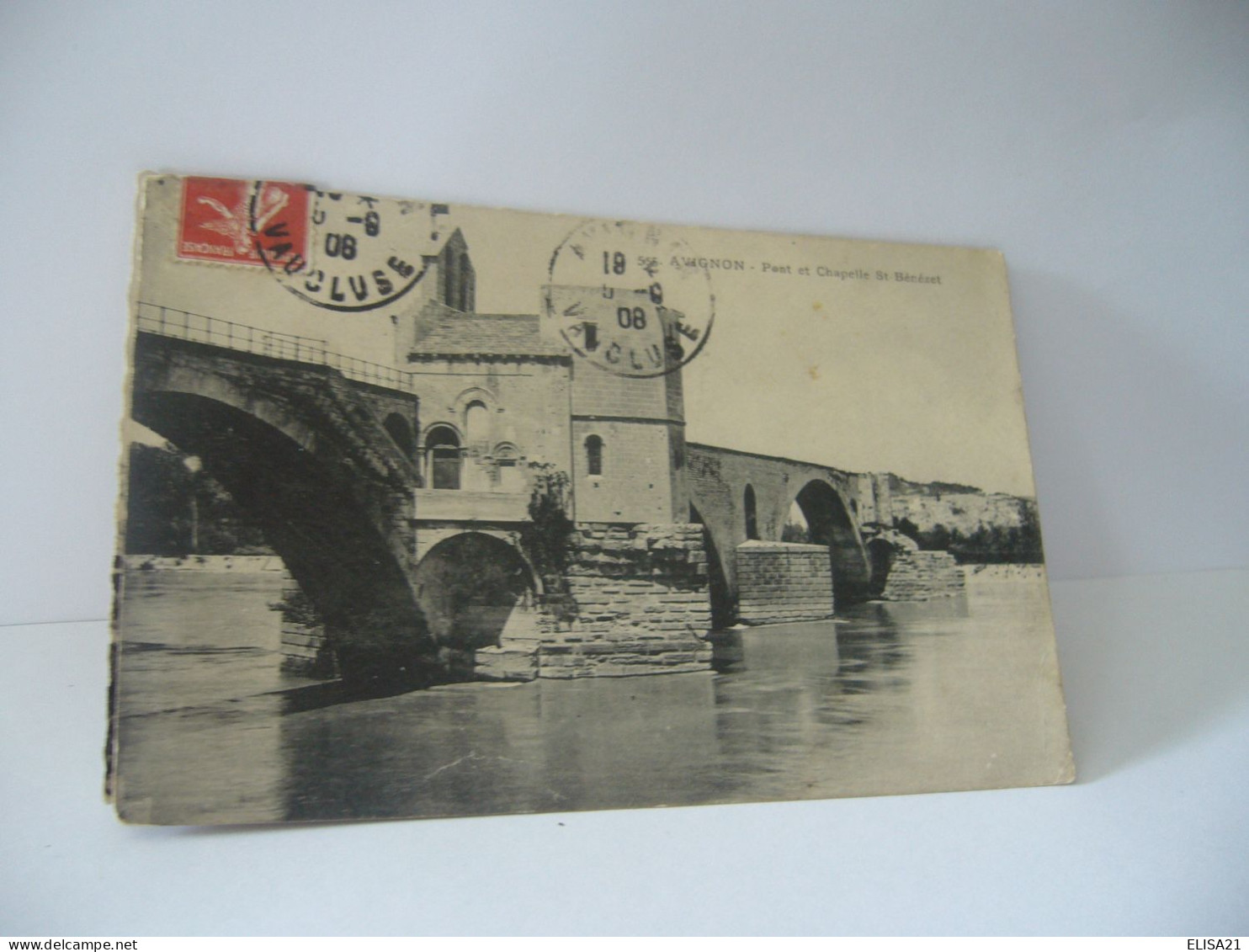 AVIGNON 84 VAUCLUSE PONT ET CHAPELLE ST BENEZET CPA 1908 - Avignon