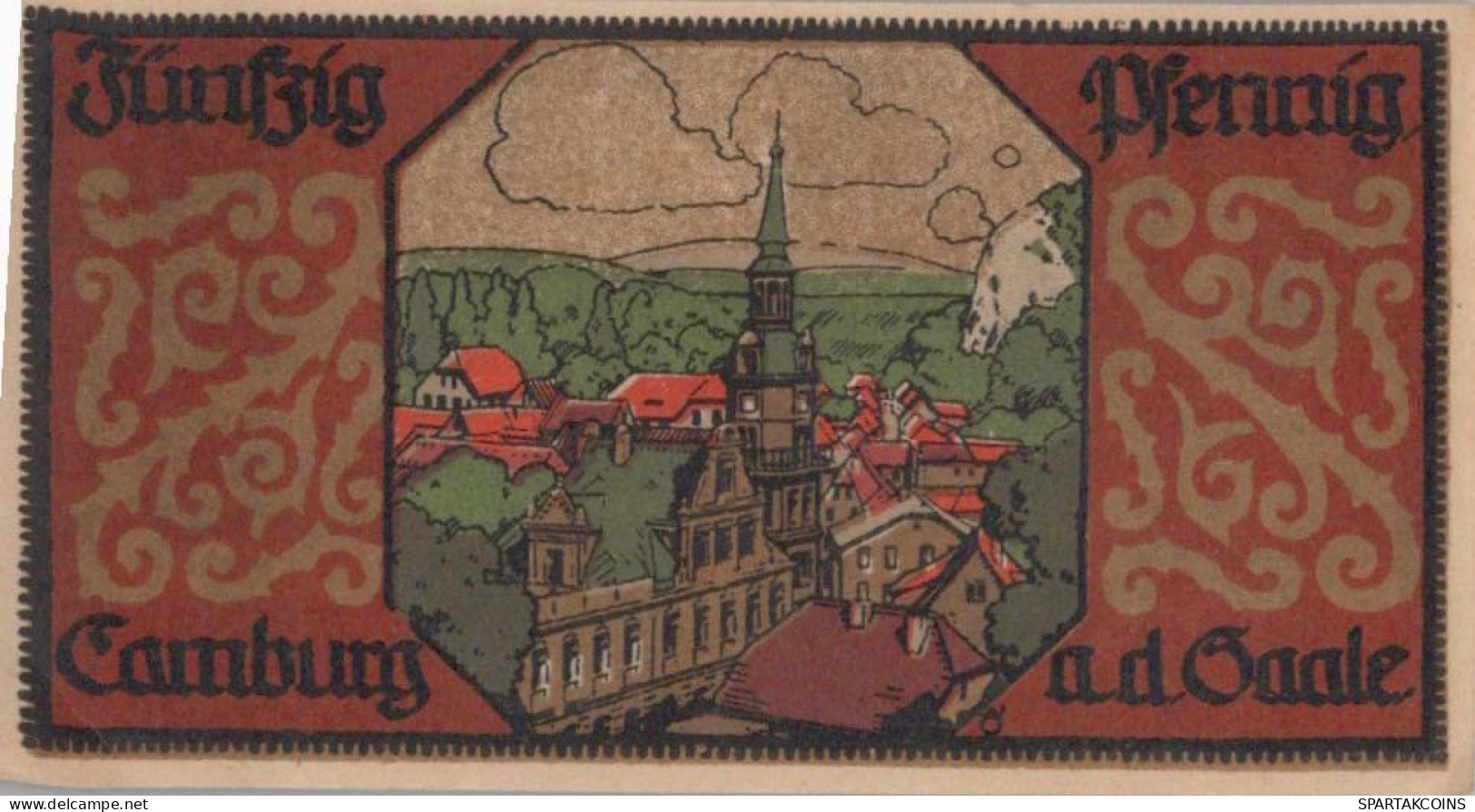 50 PFENNIG 1921 Stadt CAMBURG Thuringia UNC DEUTSCHLAND Notgeld Banknote #PA372 - [11] Emissions Locales