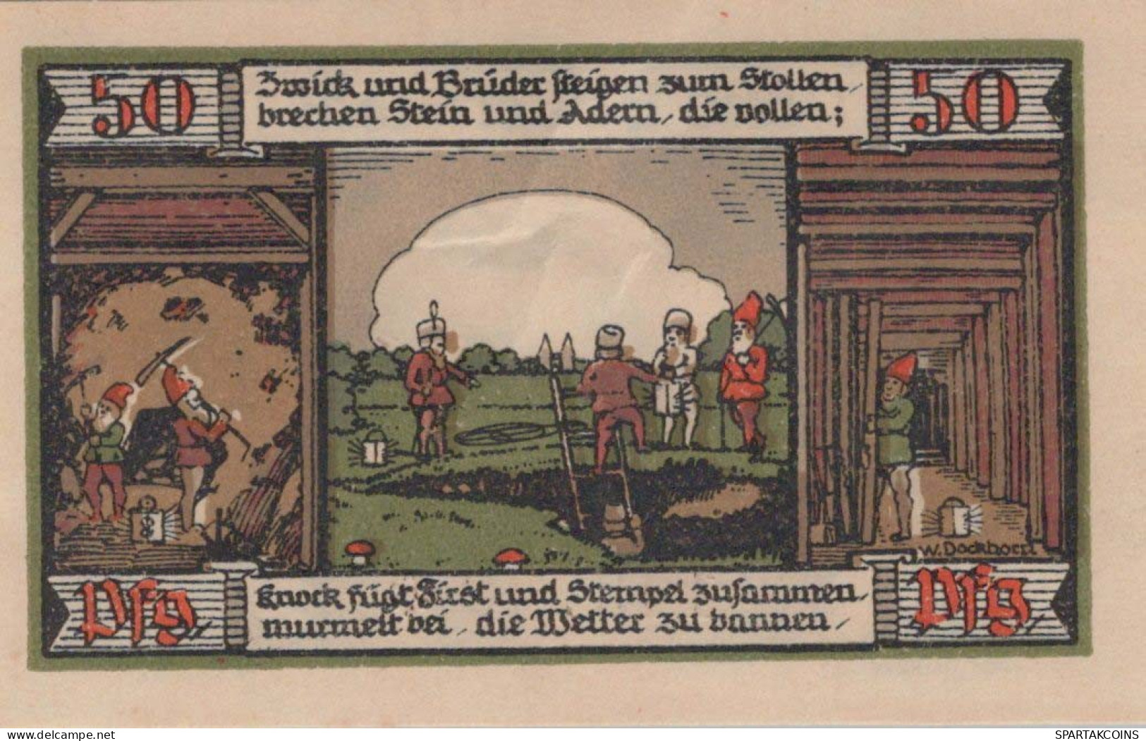 50 PFENNIG 1921 Stadt BALLENSTEDT Anhalt UNC DEUTSCHLAND Notgeld Banknote #PI472 - [11] Local Banknote Issues