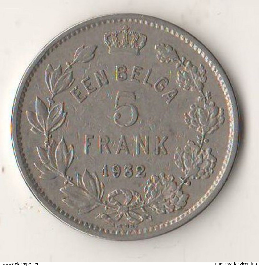 Belgio 5 Francs 1932 Belgique Belgium Albert I° Der Belgen - 5 Francs & 1 Belga