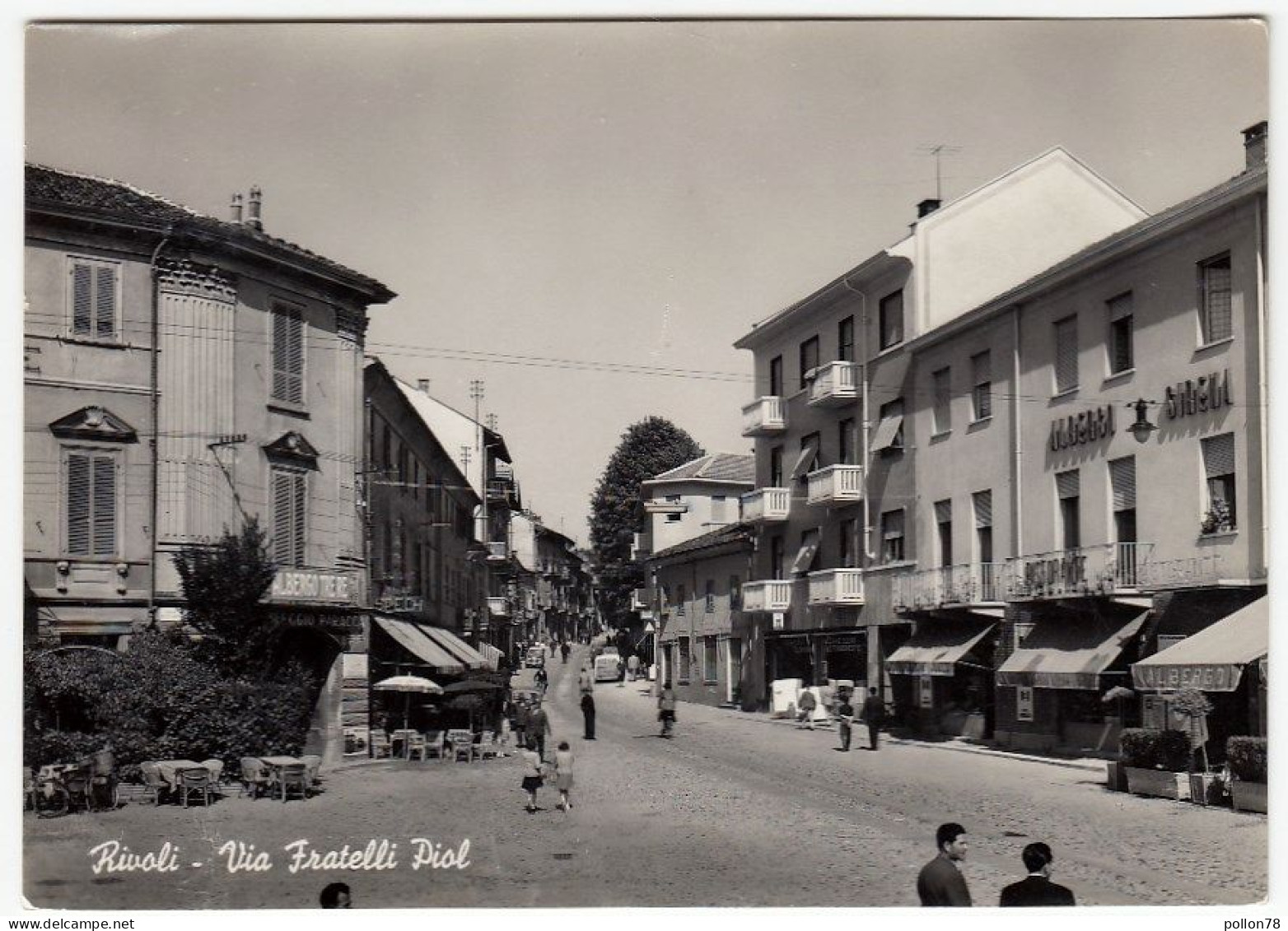 RIVOLI - VIA FRATELLI PIOL - TORINO - 1953 - Animata - Autres & Non Classés