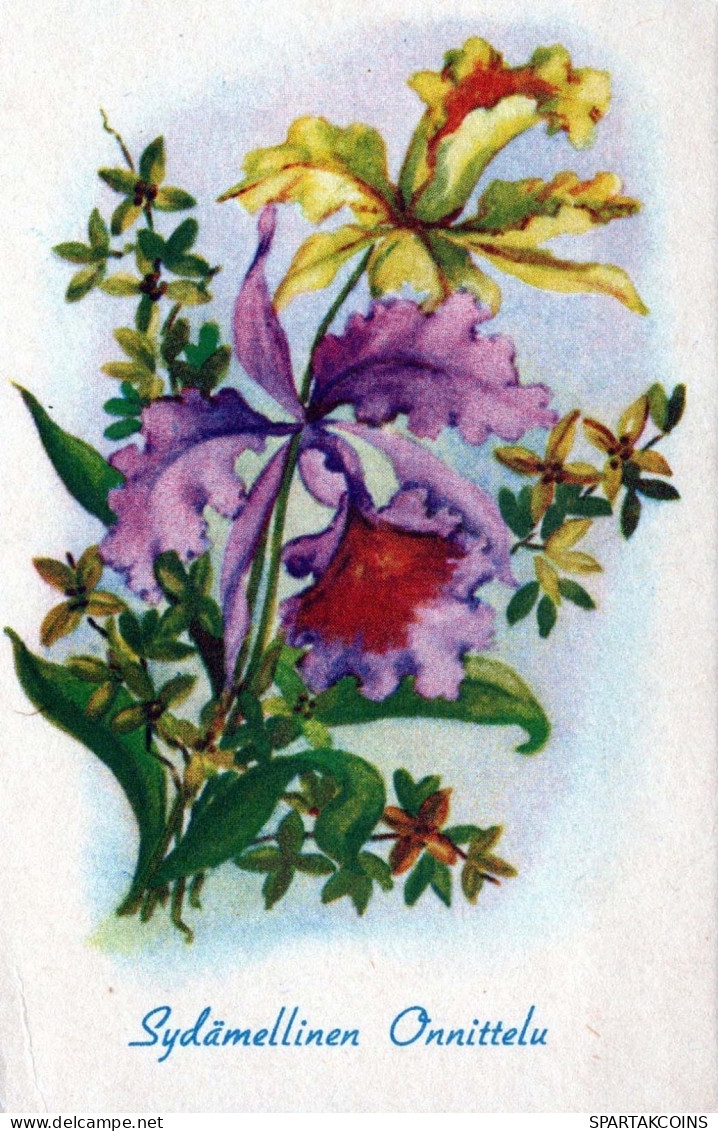 FLOWERS Vintage Postcard CPA #PKE594.GB - Blumen