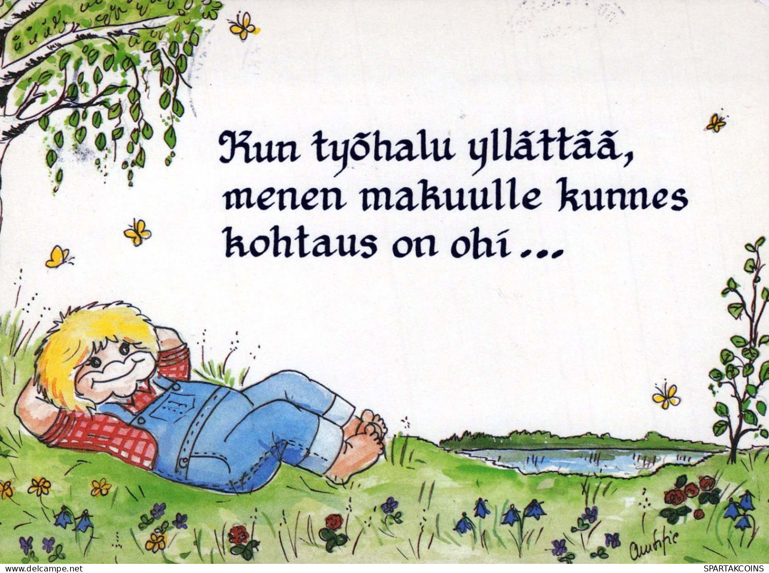 CHILDREN HUMOUR Vintage Postcard CPSM #PBV196.GB - Humorvolle Karten