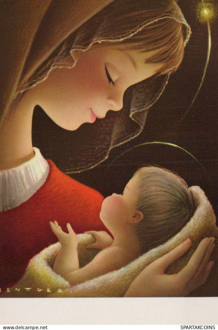 Virgen Mary Madonna Baby JESUS Religion Vintage Postcard CPSM #PBQ036.GB - Vierge Marie & Madones