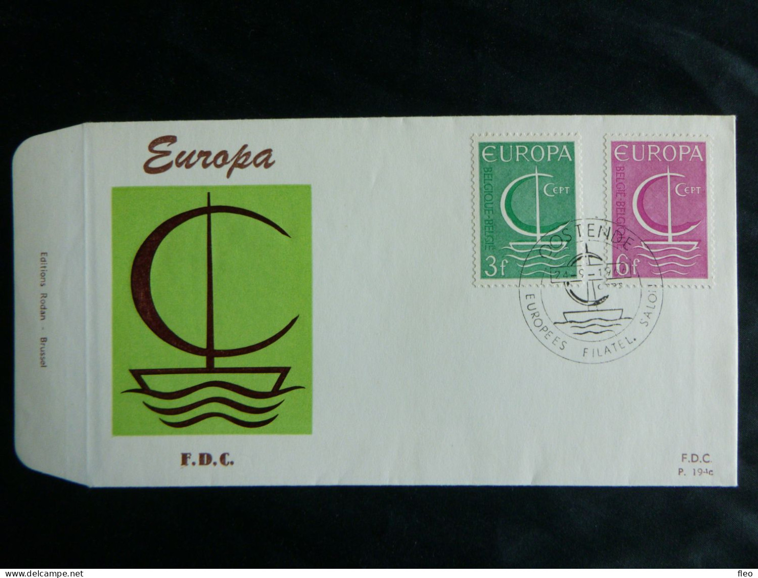 1966 1389 & 1390 FDC  ( Oostende ) : " Europa 1966 " - 1961-1970