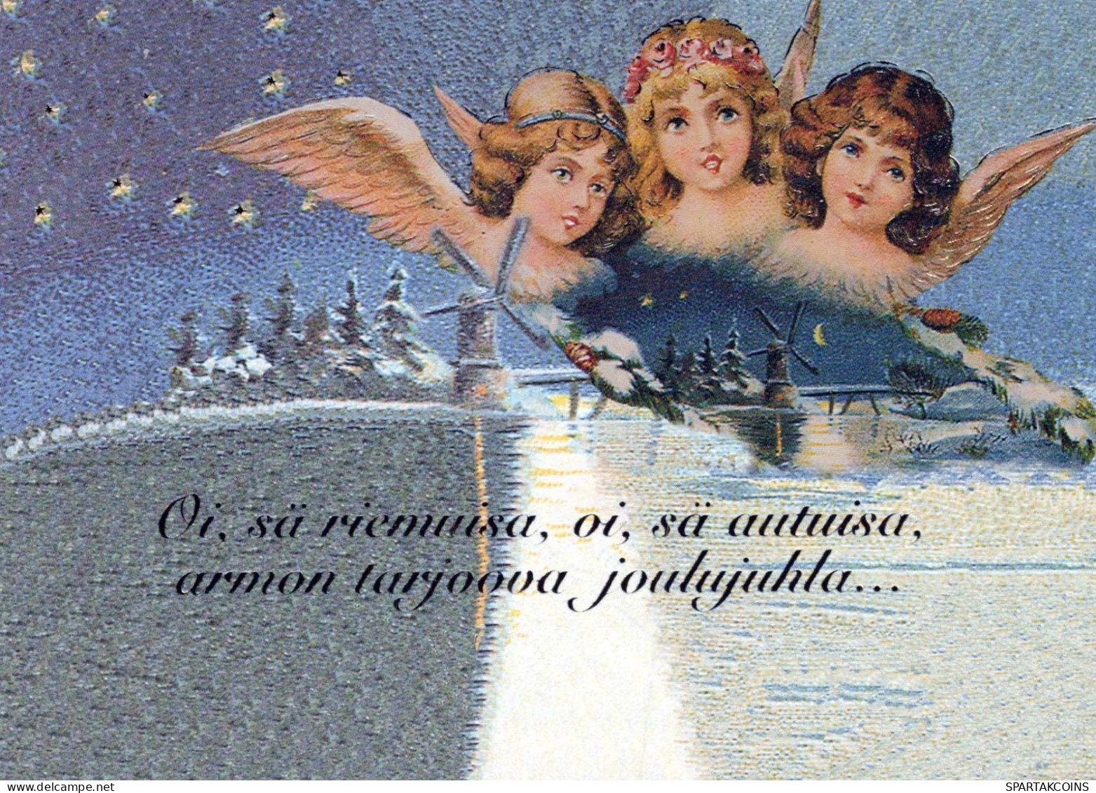 ANGE Bonne Année Noël Vintage Carte Postale CPSM #PAS739.FR - Angeli