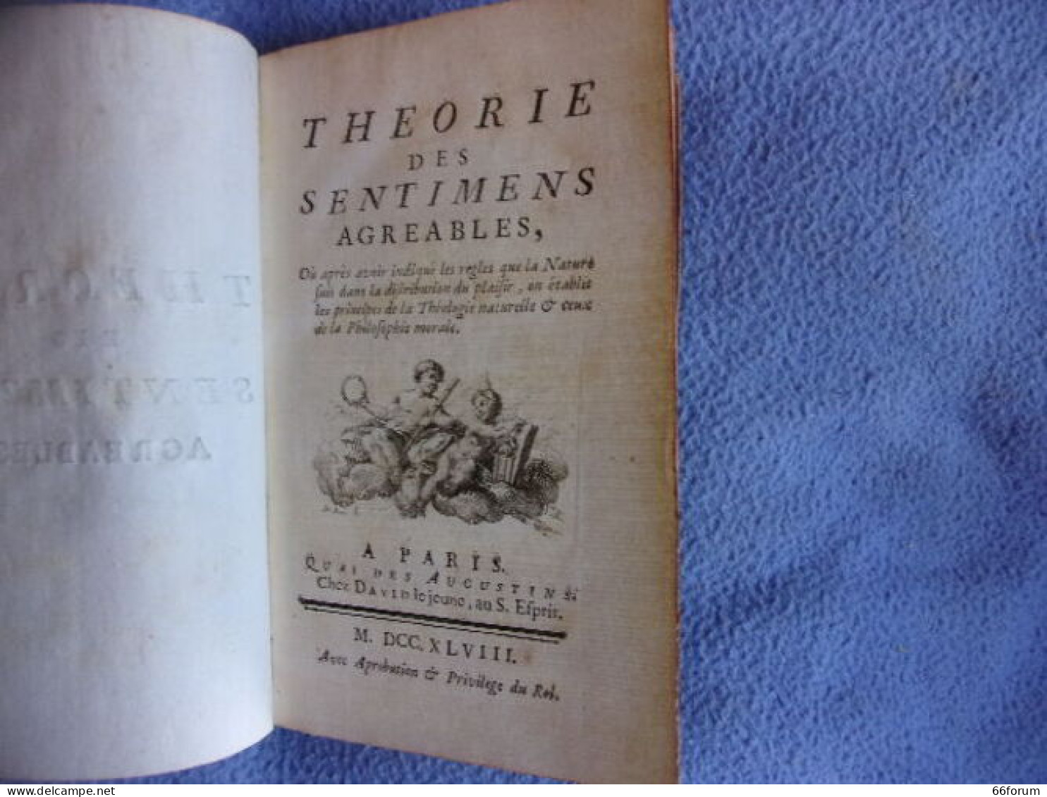 Théorie Des Sentimens Agréables - 1701-1800