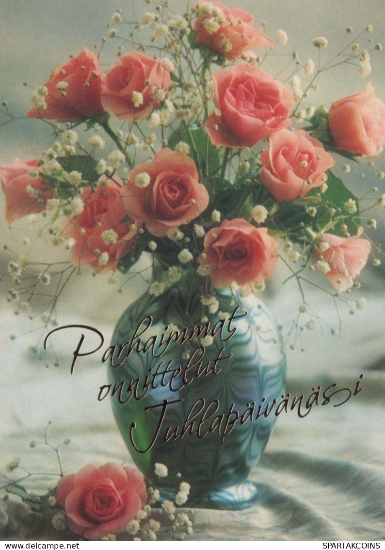 FLEURS Vintage Carte Postale CPSM #PAR773.FR - Blumen