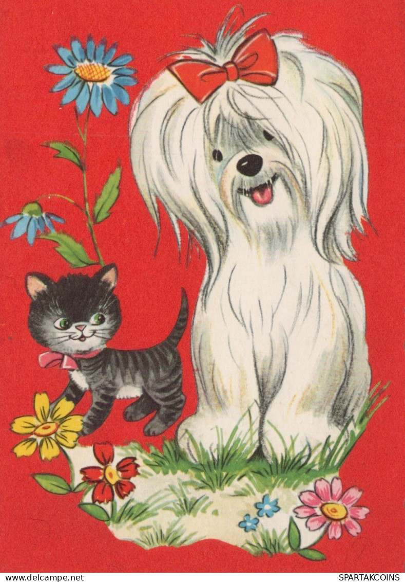 CHIEN Animaux Vintage Carte Postale CPSM #PAN593.FR - Cani