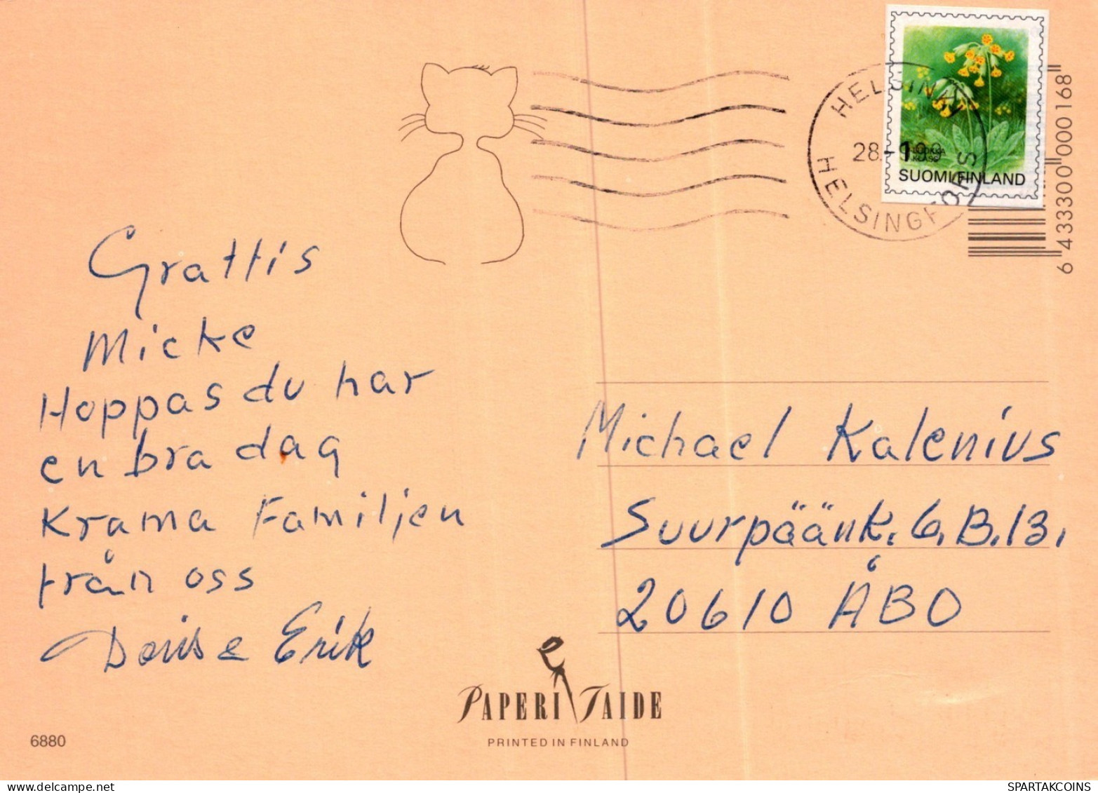 CHAT CHAT Animaux Vintage Carte Postale CPSM #PAM215.FR - Katten