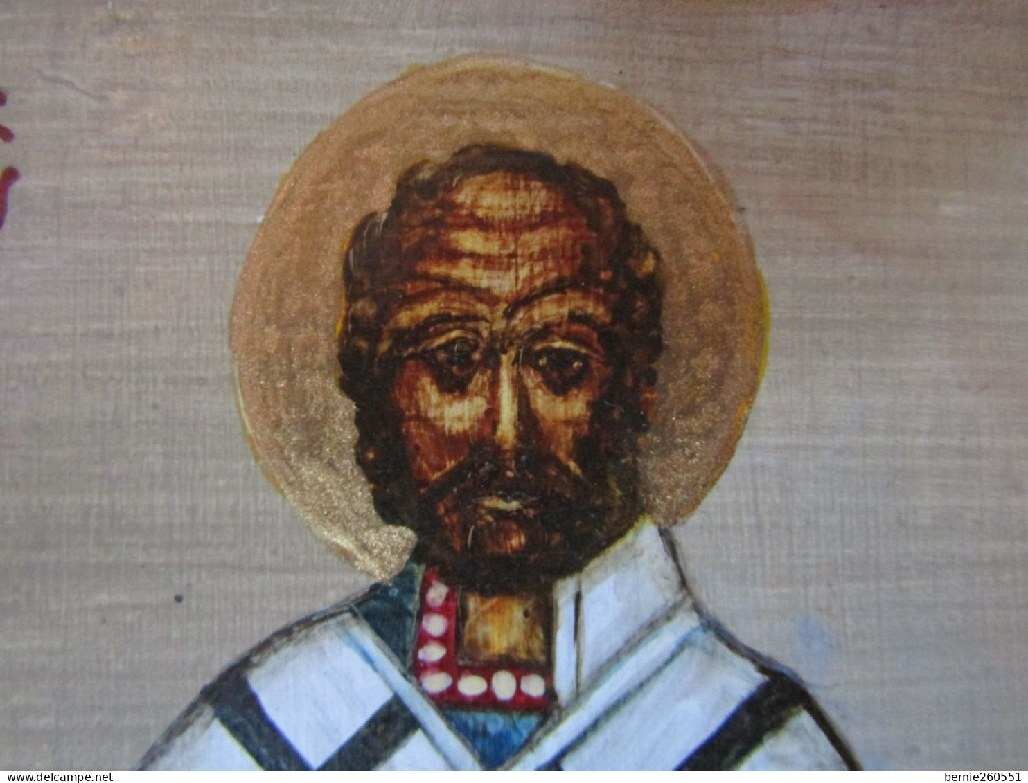 Ancienne et véritable icône Russe de Saint Nicholas