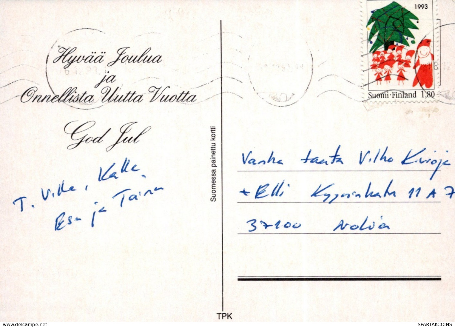 ANGE NOËL Vintage Carte Postale CPSM #PAH430.FR - Angeli