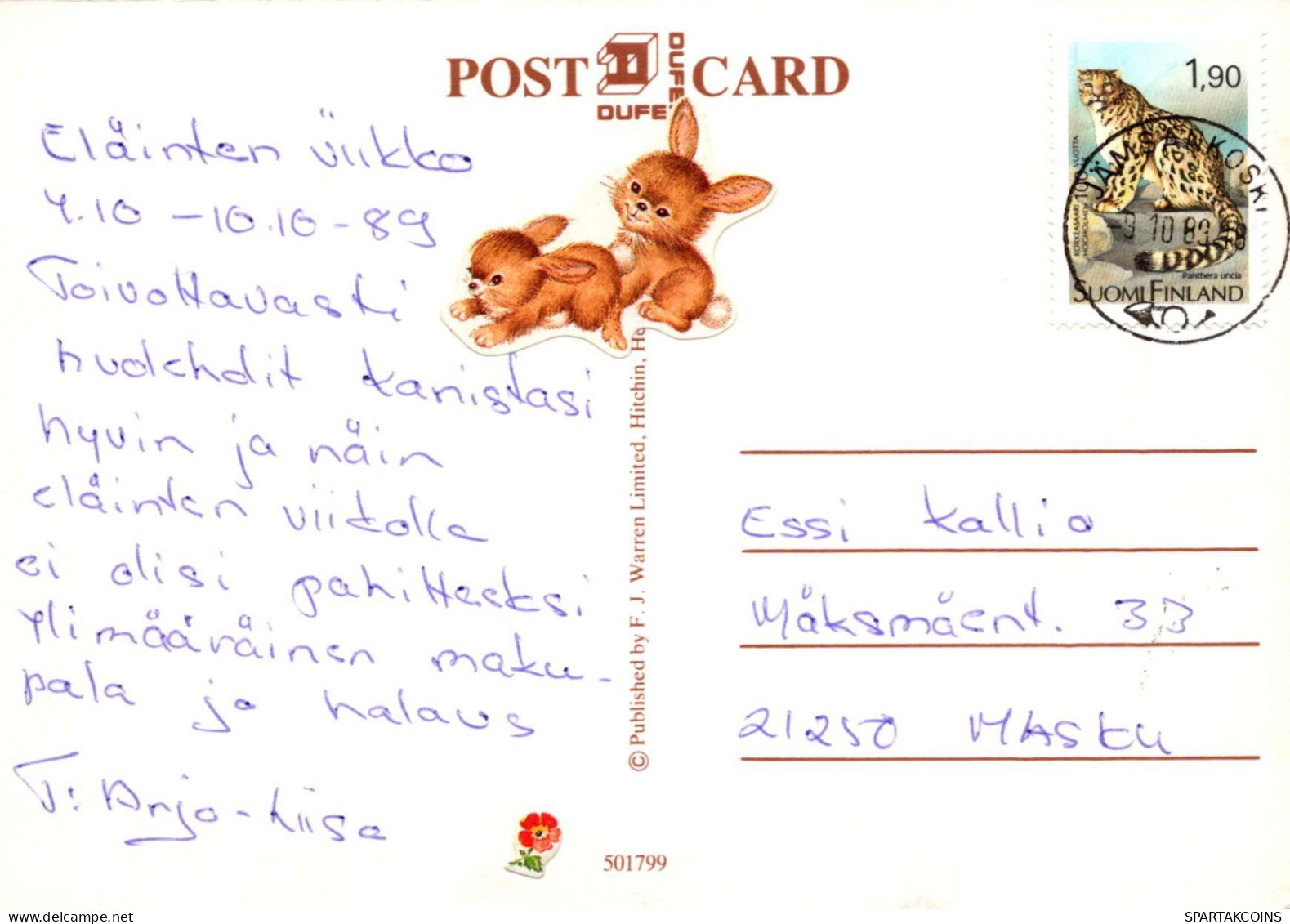 PERRO Animales LENTICULAR 3D Vintage Tarjeta Postal CPSM #PAZ141.ES - Cani