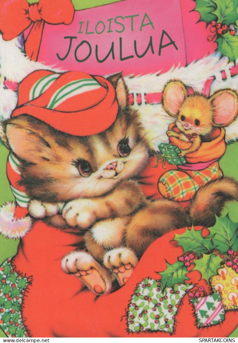 GATO GATITO Animales Vintage Tarjeta Postal CPSM #PBR003.ES - Gatos