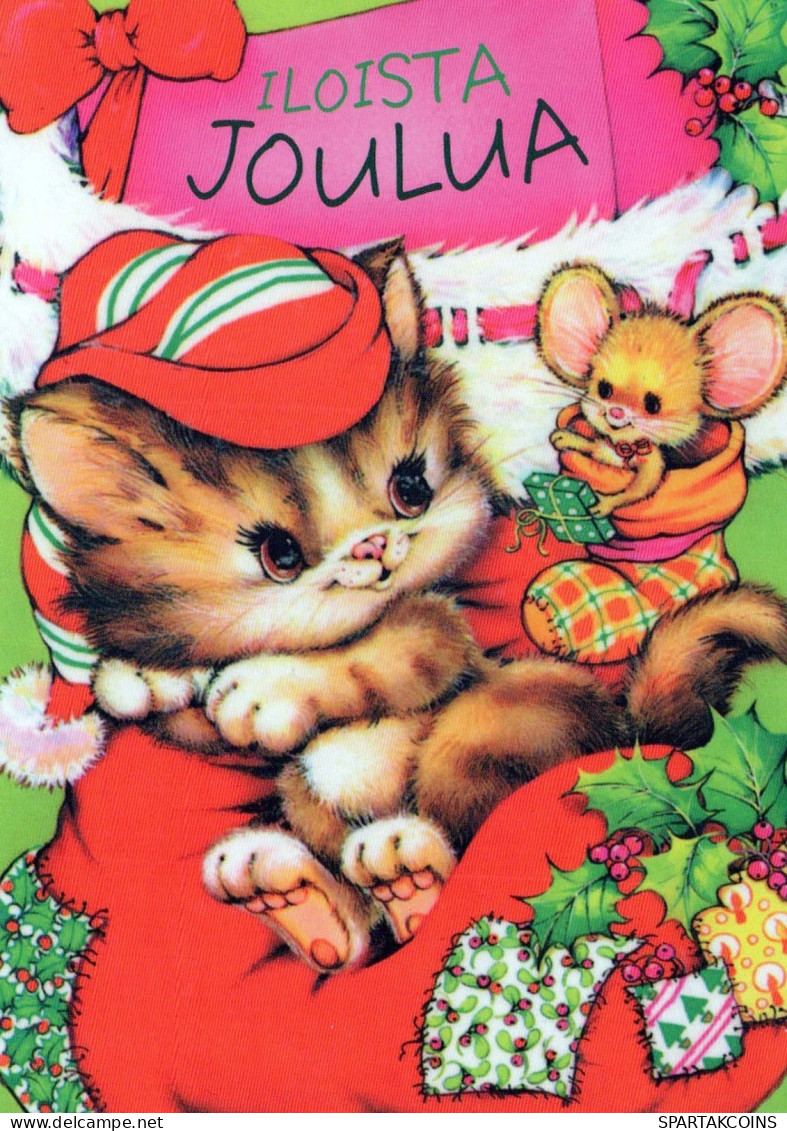 GATO GATITO Animales Vintage Tarjeta Postal CPSM #PBR003.ES - Chats