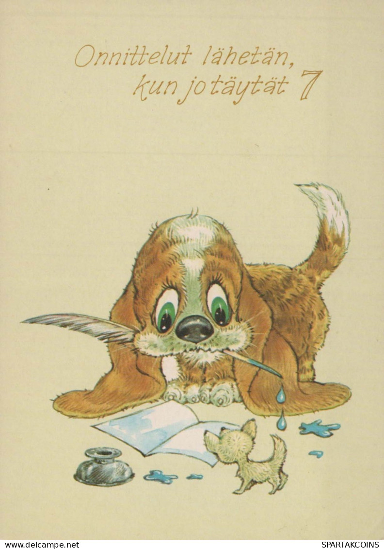 PERRO Animales Vintage Tarjeta Postal CPSM #PBQ622.ES - Cani