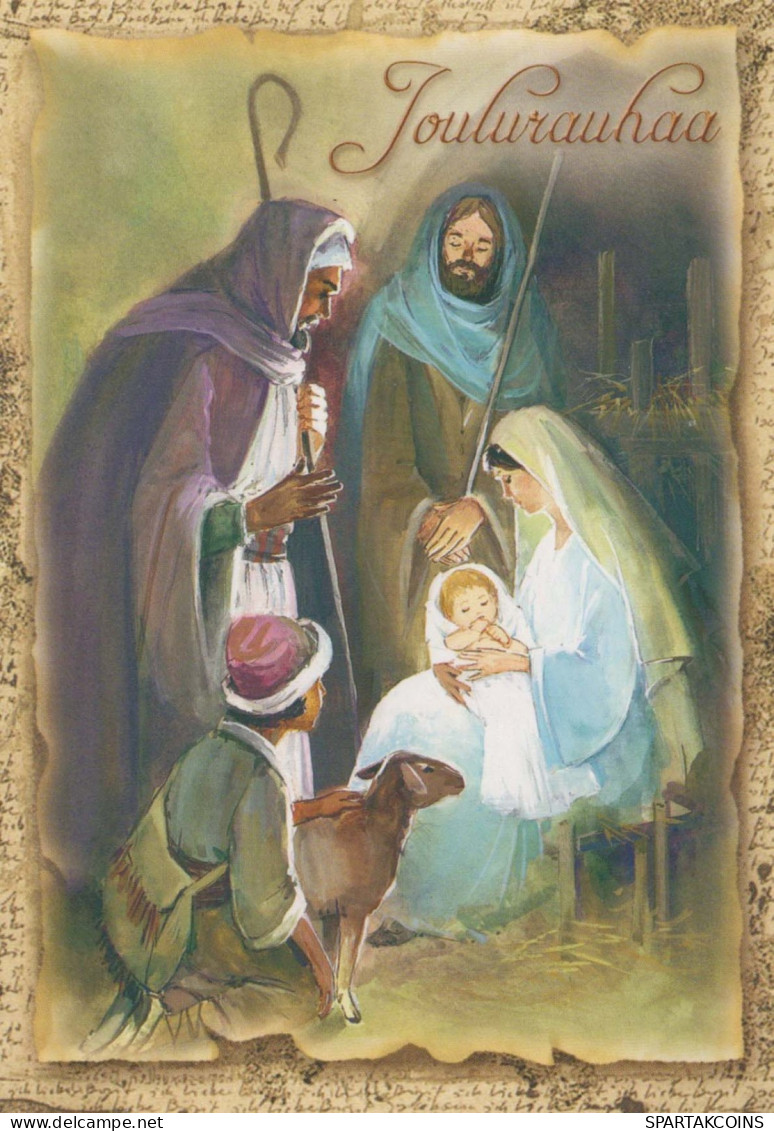 Virgen María Virgen Niño JESÚS Navidad Religión Vintage Tarjeta Postal CPSM #PBP715.ES - Virgen Mary & Madonnas