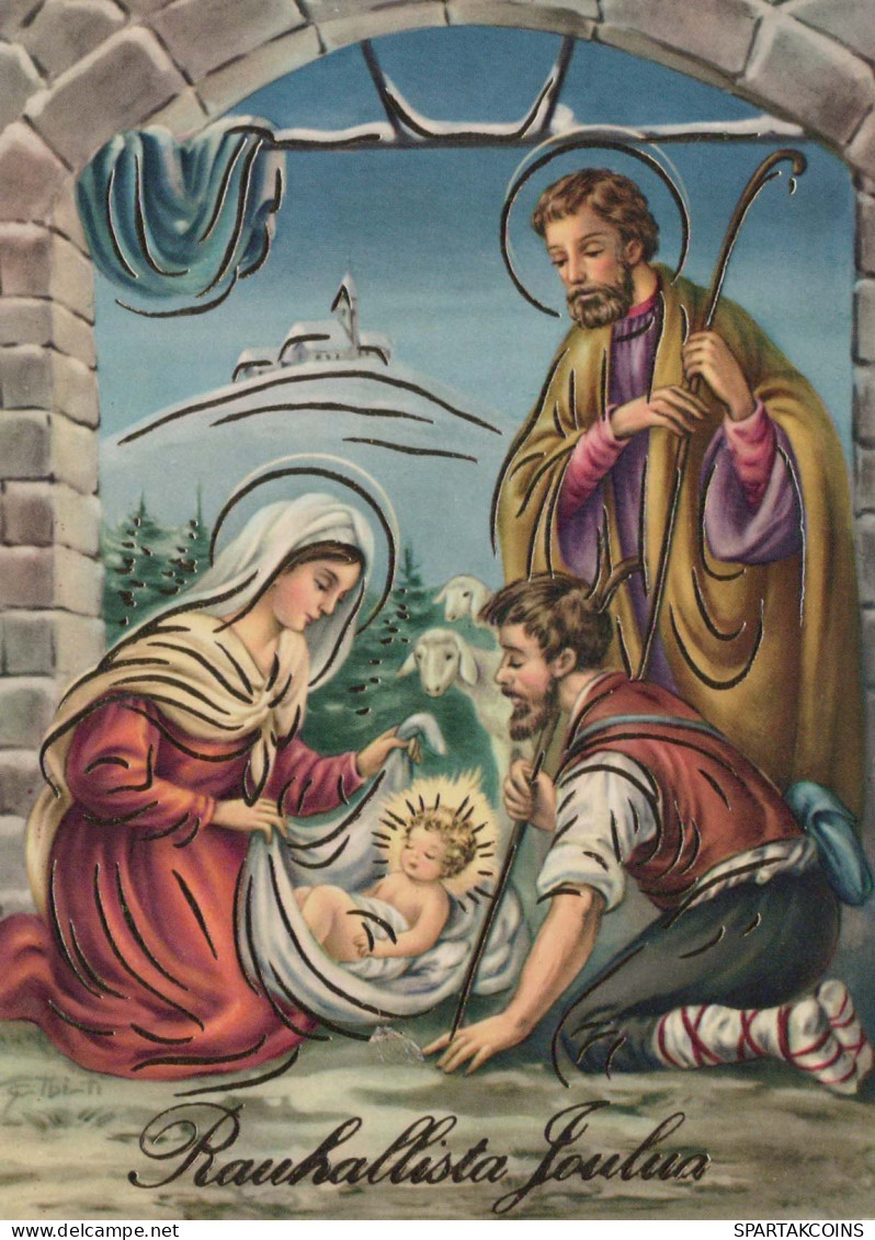 Virgen María Virgen Niño JESÚS Navidad Religión Vintage Tarjeta Postal CPSM #PBB748.ES - Virgen Maria Y Las Madonnas