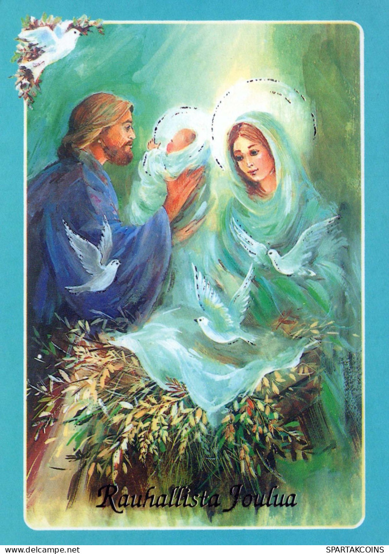 Virgen María Virgen Niño JESÚS Navidad Religión Vintage Tarjeta Postal CPSM #PBB938.ES - Vierge Marie & Madones