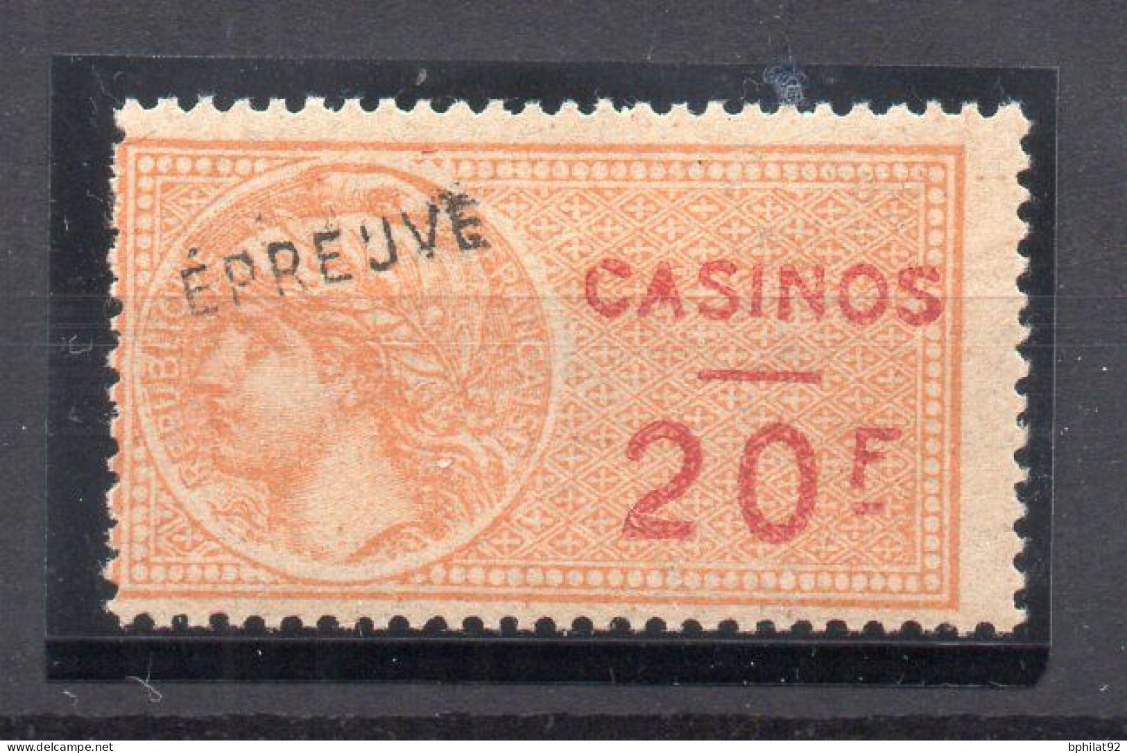 !!! FISCAL, CASINOS N°7 NEUF * - Timbres